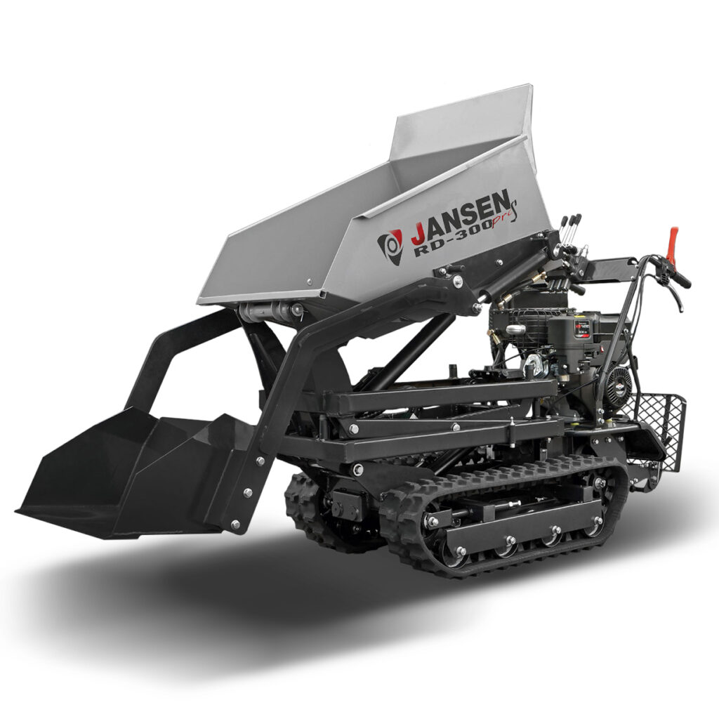 Rupsdumper RD-300proS met hydraulische zelflaadfunctie en hoogkiepbak