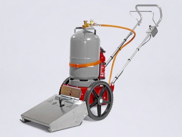 Thermische onkruidbrander met propaangasfles