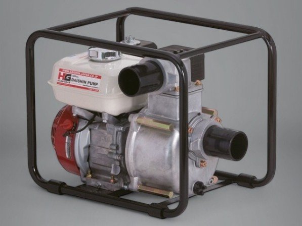 Waterpomp 3 inch met Honda GX160 motor in zwart frame