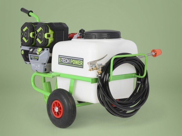 Sproeier op 2 wielen met EGO Power+ 56V accu motor - inhoud 50 liter - pomp 25 l/min - 25 bar