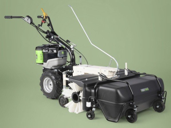 Axiaal veegmachine met EGO Power+ 56V accu motor - 88 cm - borstel ø 30 cm - inclusief opvangbak
