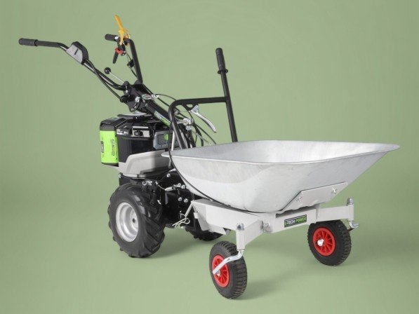 Motorkruiwagen met EGO Power+ 56V accu motor - 75 kg / 85 liter - 1 versnelling vooruit + 1 achteruit