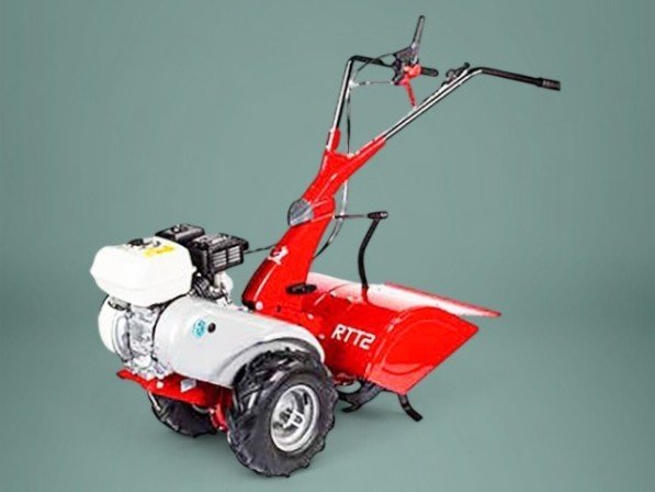 Tweewielige trekker RTT 2 met motor Honda GP160 OHV - 1 versnelling vooruit + 1 achteruit - bakfrees 50 cm