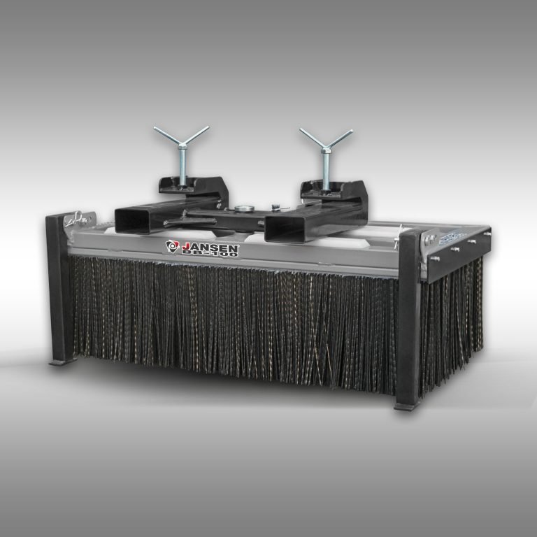 Jansen BB-100 blokborstel voor heftruck, vooraanzicht