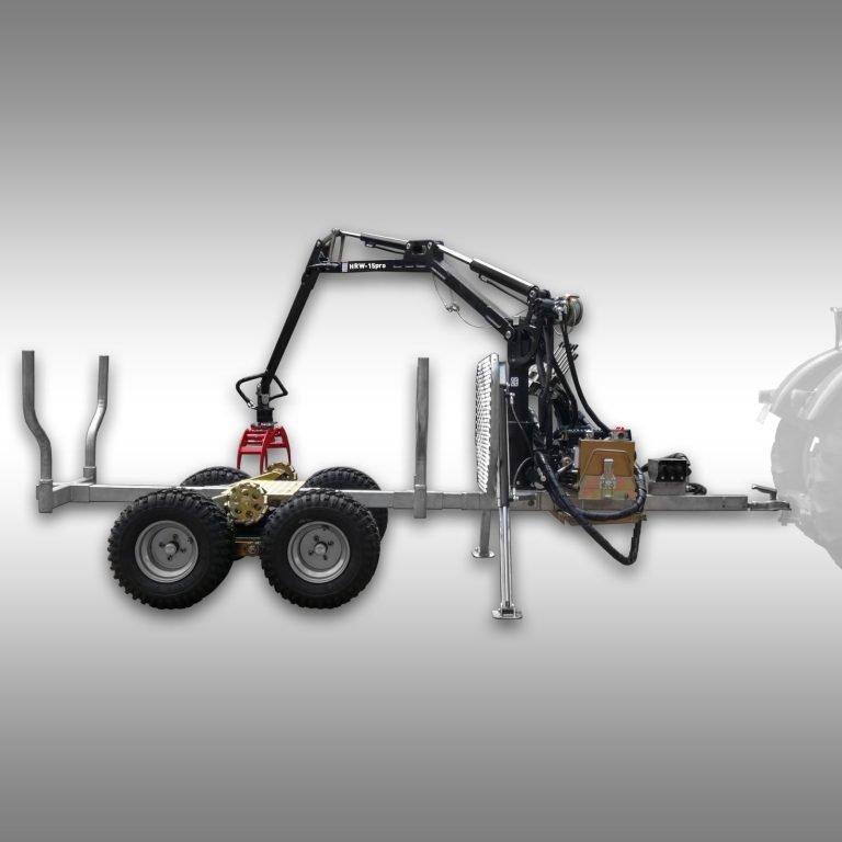 Jansen HRW-15pro boomtransportaanhanger met laadkraan