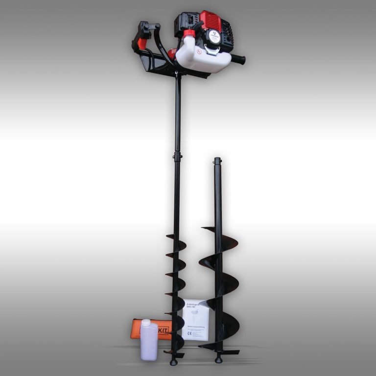Eenpersoons motor-grondboor Jansen EBG-100 met 100mm en 200mm boor