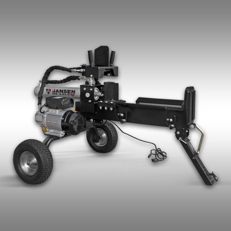 Jansen HS-12L53E houtklover, 12 ton, 53 cm, liggend, elektromotor 230V