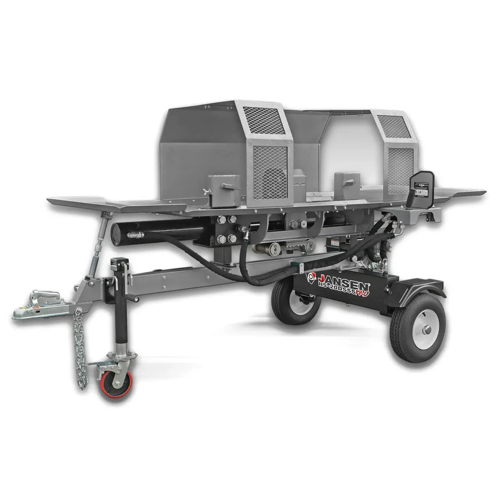 Jansen Houtklover HS-20DS55pro, 20 ton, 55 cm, Benzinemotor, Dubbele kloofmachine