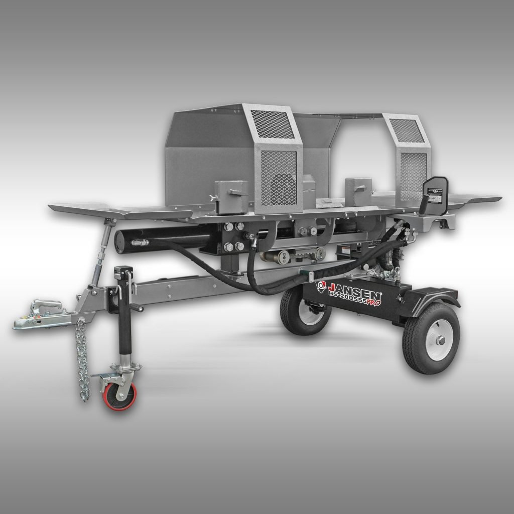 Jansen Houtklover HS-20DS55pro, 20 ton, 55 cm, Benzinemotor, Dubbele kloofmachine