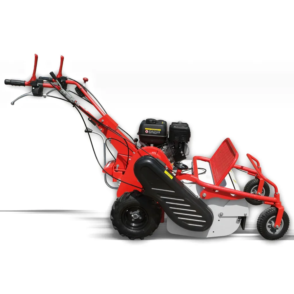 Jansen HSM-60 van opzij gezien, met de stuurboom, de motor en de wielen met grof profiel