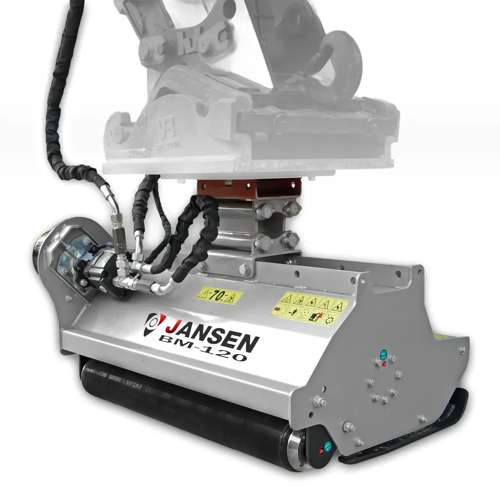 Jansen Kraanmaaier BM-120, hydraulisch, klepelmaaier