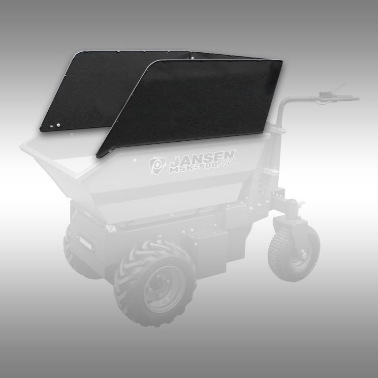 Opzetschot Jansen MSK-500pro gemonteerd op een motorkruiwagen