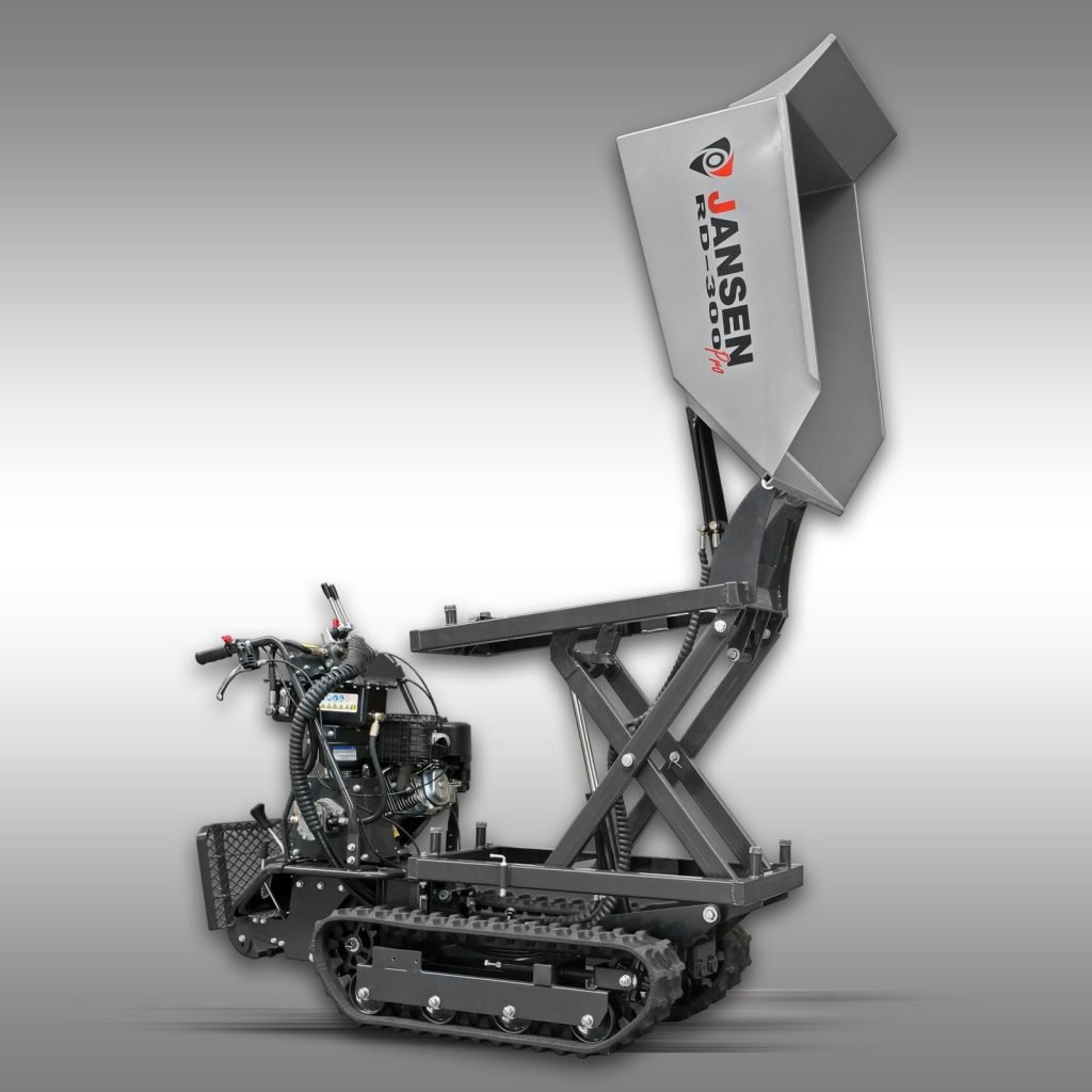 Jansen Rupsdumper RD-300pro, hydraulische kiepbak met hoogkipsysteem