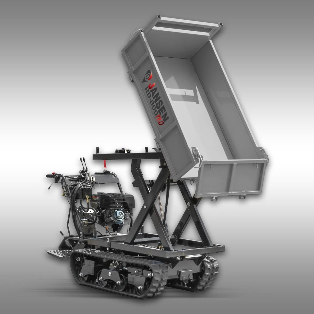 Jansen Rupsdumper RD-800pro, hydraulische kiepbak, vlakke kiepbak, 15 PK LonCin