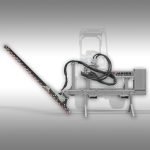 Jansen THS-180 snoeizaag gemonteerd op tractor voor het snoeien