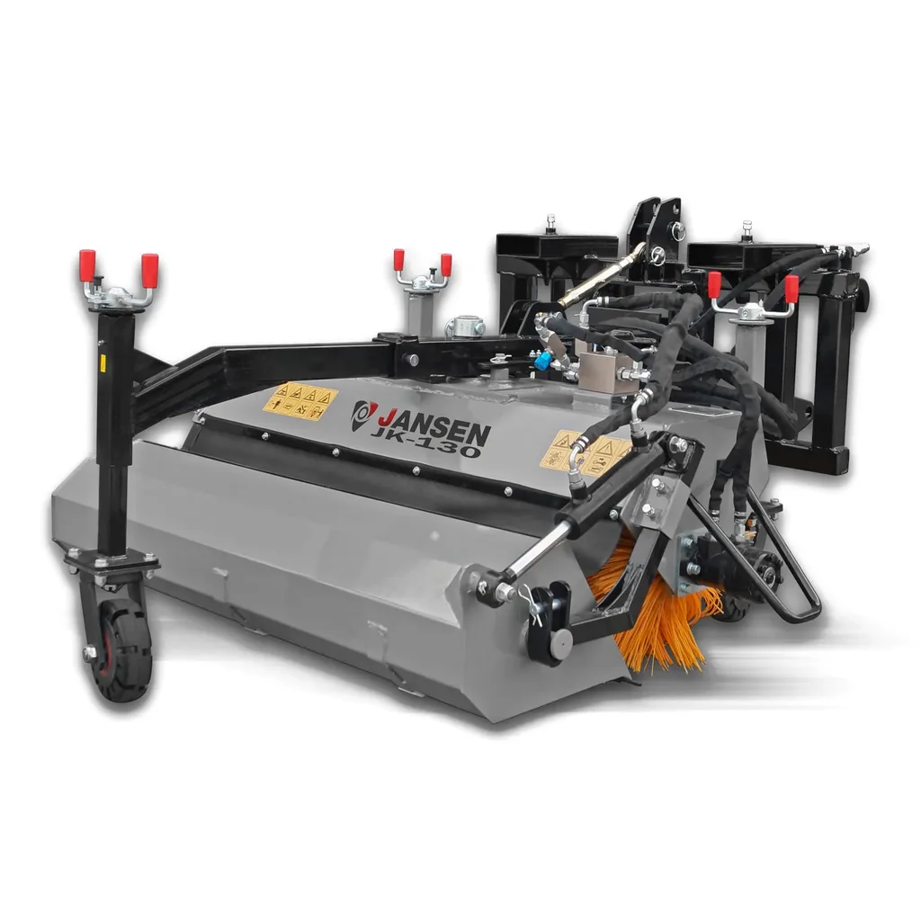 Jansen Trekker veegmachine JK-130, Euro pick-up, universele bezem, voorlader