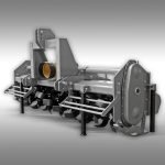 Jansen TBF-220 grondfrees in grijze kleur