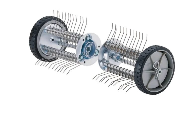 Moshark MF-MM gazonbeluchter detailopname.
