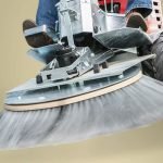 Radiaalborstel R 1000 in detail met staaldraad borstel