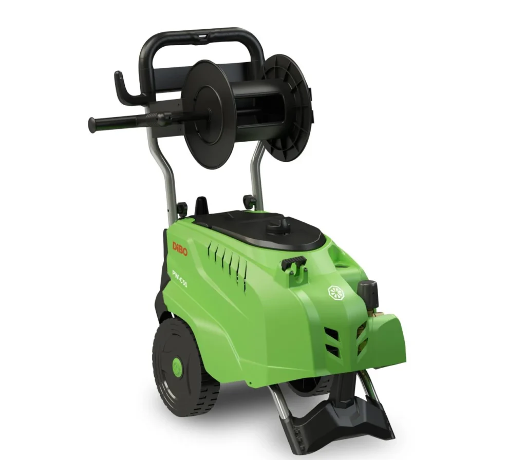 PW-C55 met de optionele haspel op de duwbeugel