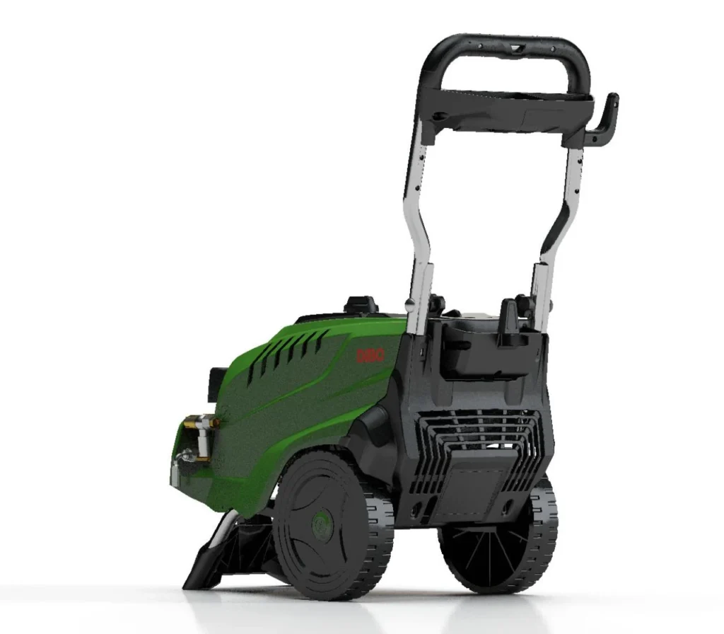 PW-C55 van schuin achteren, met het ventilatierooster van de elektromotor