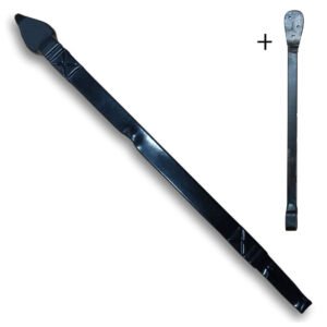 Muuranker Zwart Gecoat 20x20x460mm Traditioneel