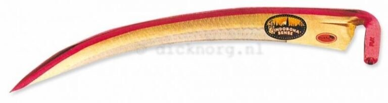 Fux Zeis Vindobona 75 cm met een gouden blad en rode randen, een Vindobona Sense logo en het FUX merkteken aan het uiteinde, liggend op een witte achtergrond.