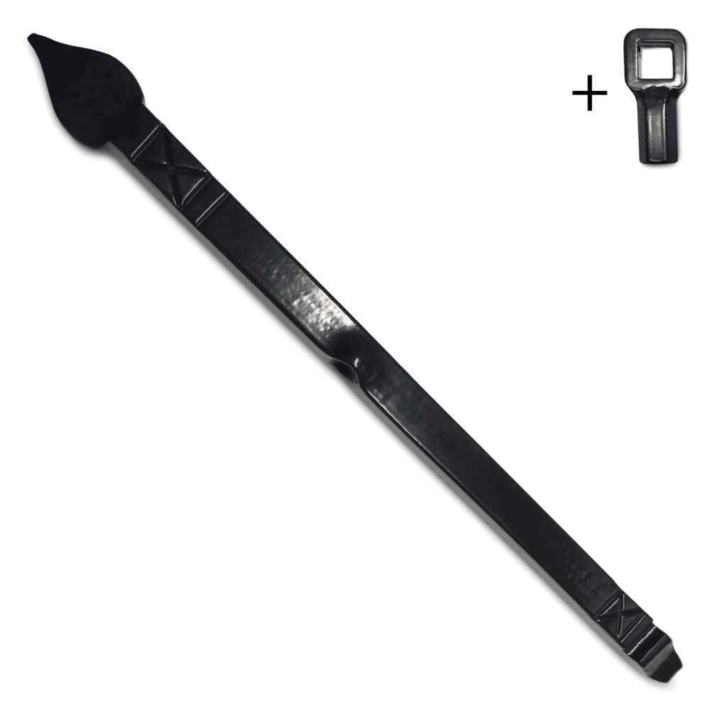 Handgesmeed Muuranker 20.420.4 Functioneel, met MK20 Knoop, Zwart Gecoat