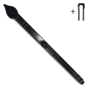Muuranker Zwart Gecoat 20x420mm Sier
