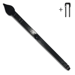 Dick Norg Muuranker Zwart Gecoat 20x420mm Sier