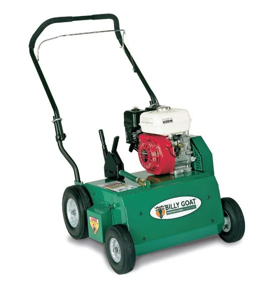 Billy Goat PR550H verticuteermachine met Honda-motor, van opzij