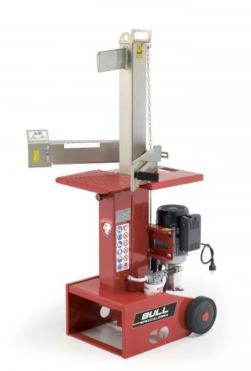 Ceccato SPLE10 elektrische houtklover, verticaal met werkblad en elektromotor