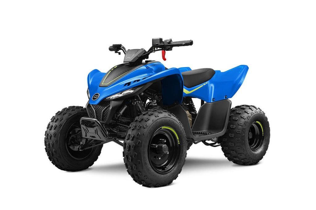 CFMOTO CFORCE 110 Baja Blue quad schuin van voren
