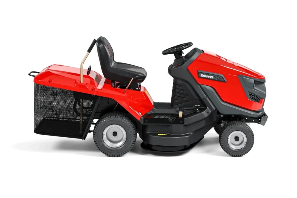 Snapper RPX92 zitmaaier met opvangbak van rechts
