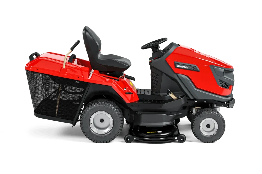 Snapper RTX102X zitmaaier met opvangbak van rechtsachter