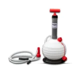 Olieafzuiger van 6 liter waarmee je motorolie ververst zonder de machine te kantelen.