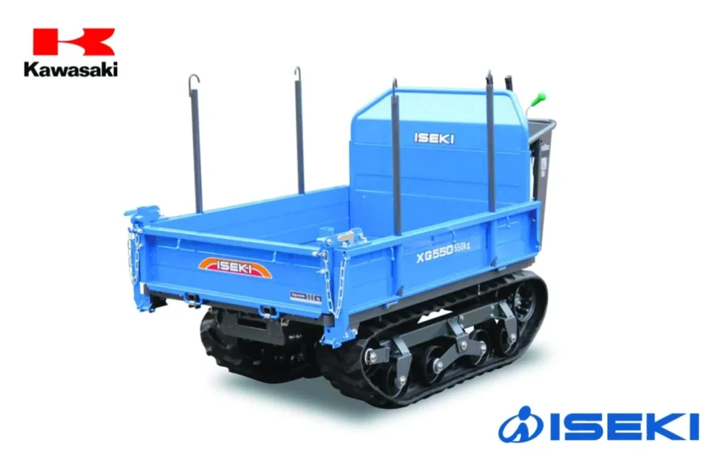 Iseki XG 550 DI rupstransporter met laadplatform op rupsbanden