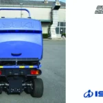 Iseki SF 225 recht van achteren met opvangbak