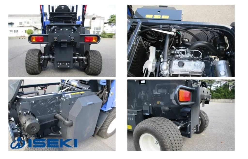 Detailfoto's van achterkant, motor, aandrijving en wiel van de SF 225